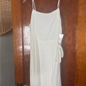 Nine West White Spaghetti Strap Mini Dress